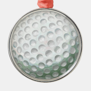Golf Ball Silbernes Ornament