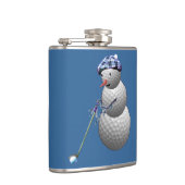 Golf Ball Snowman Flachmann (Rechts)