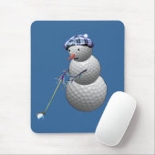 Golf Ball Snowman Mousepad (Mit Mouse)