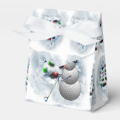 Golf Ball Snowman Weihnachten Geschenkschachtel (Vorderseite)