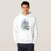 Golf Ball Snowman Weihnachten Hoodie (Vorne ganz)