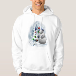 Golf Ball Snowman Weihnachten Hoodie