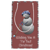 Golf Ball Snowman Weihnachten Kleine Geschenktüte (Vorderseite)