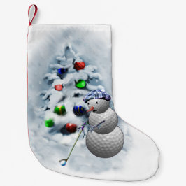 Golf Ball Snowman Weihnachten Kleiner Weihnachtsstrumpf