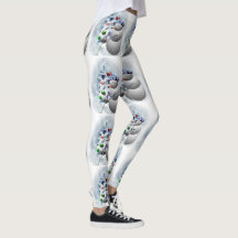 Golf Ball Snowman Weihnachten Leggings