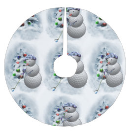 Golf Ball Snowman Weihnachten Polyester Weihnachtsbaumdecke