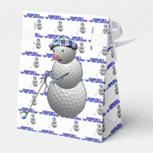 Golf Ball Snowmann Weihnachten Geschenkschachtel