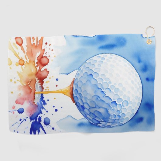 Golf Ball Splash Golf Handtuch (Horizontal)