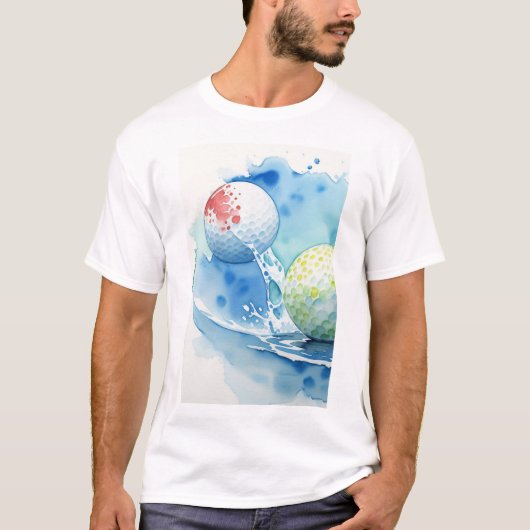 Golf Ball Splash Golf T-Shirt (Vorderseite)