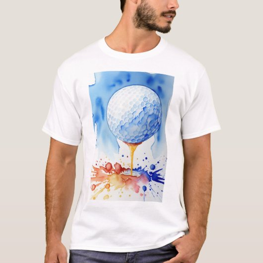 Golf Ball Splash Golf T-Shirt (Vorderseite)
