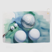 Golf Ball Splash Golfhandtuch (Horizontal)