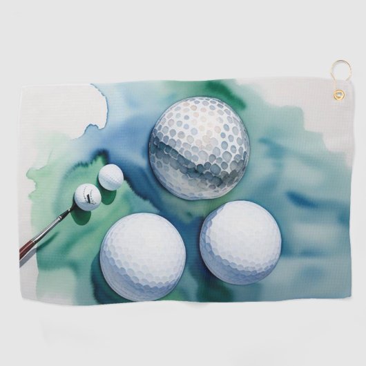 Golf Ball Splash Golfhandtuch (Horizontal)