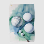 Golf Ball Splash Golfhandtuch (Vorderseite)