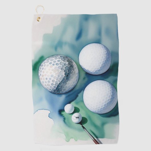 Golf Ball Splash Golfhandtuch (Vorderseite)