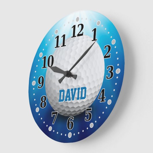 Golf Ball | Sportartikel Große Wanduhr (Winkel)
