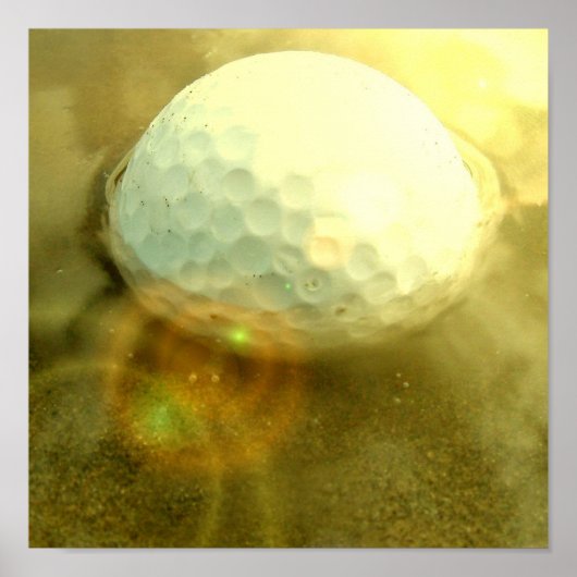 Golf Ball Stack in der Mud Print Poster (Vorne)