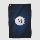 Golf Ball & Stars Golfhandtuch (Vorderseite)