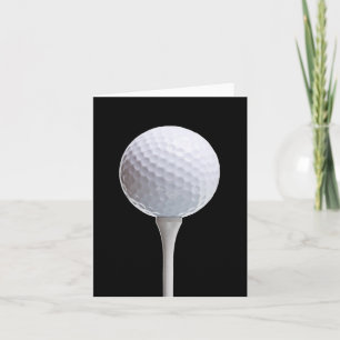 Golf Ball & T-Shirt auf Schwarz - Maßgeschneiderte Karte