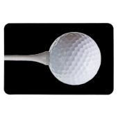 Golf Ball & T-Shirt auf Schwarz - Maßgeschneiderte Magnet (Horizontal)