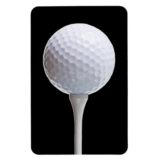 Golf Ball & T-Shirt auf Schwarz - Maßgeschneiderte Magnet (Vertikal)