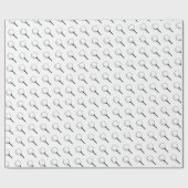 Golf Ball T-Shirt Sport Klassische Schwarz-weiße S Geschenkpapier (Flach)