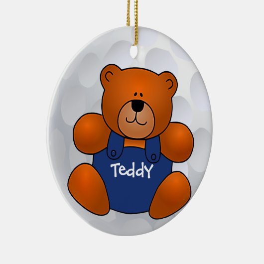 Golf Ball Teddy Bear Ornament (Rechts)