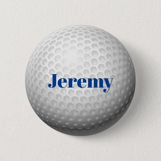 Golf Ball Template, Customizable, Button (Vorderseite)