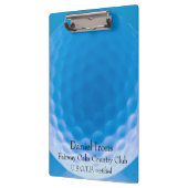 Golf Ball Textur Dimples Arctic Blue_personalisier Klemmbrett (Links)