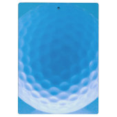 Golf Ball Textur Dimples Arctic Blue_personalisier Klemmbrett (Rückseite)