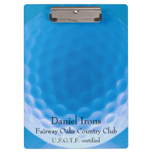 Golf Ball Textur Dimples Arctic Blue_personalisier Klemmbrett
