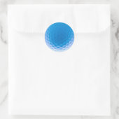 Golf Ball Textur Dimples Arctic Blue Runder Aufkleber (Tasche)