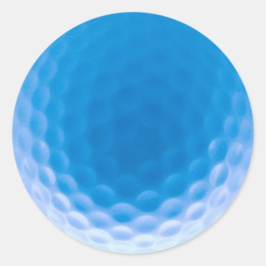 Golf Ball Textur Dimples Arctic Blue Runder Aufkleber (Vorderseite)