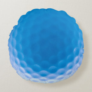 Golf Ball Textur Dimples Arctic Blue Rundes Kissen
