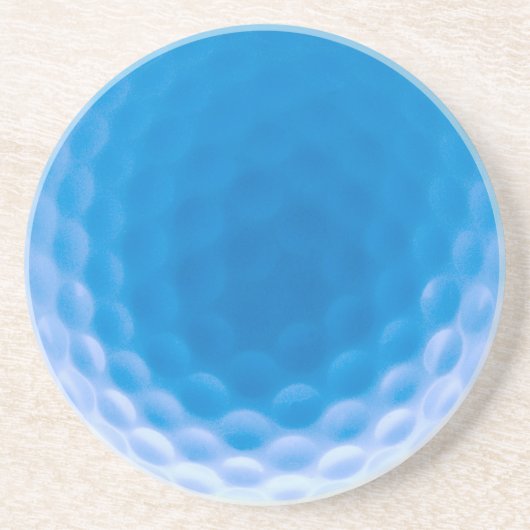 Golf Ball Textur Dimples Arctic Blue Untersetzer (Vorne)