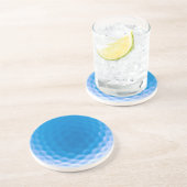 Golf Ball Textur Dimples Arctic Blue Untersetzer (Seite)
