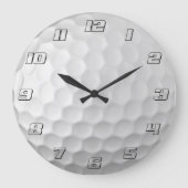 Golf Ball Textur Große Wanduhr (Vorderseite)