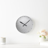 Golf Ball Textur mit Punkten Runde Wanduhr (Zuhause)