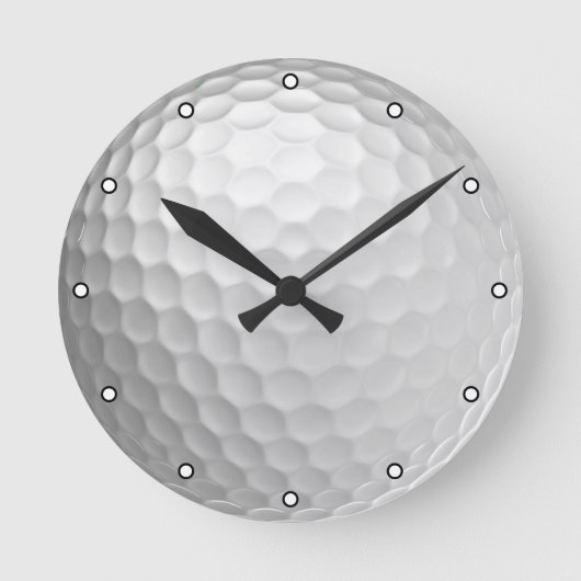 Golf Ball Textur mit Punkten Runde Wanduhr (Vorderseite)