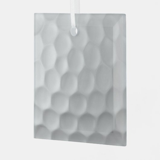Golf Ball Textur Ornament Aus Glas (Vorderseite links)