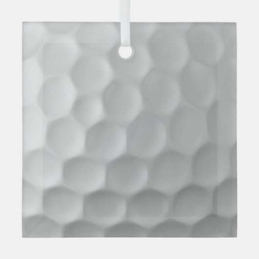 Golf Ball Textur Ornament Aus Glas (Vorderseite)