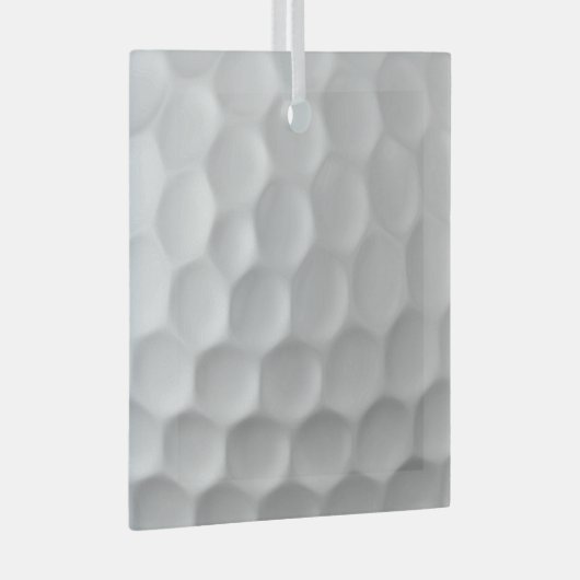 Golf Ball Textur Ornament Aus Glas (Vorderseite Rechts)