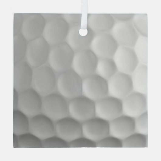 Golf Ball Textur Ornament Aus Glas (Rückseite)
