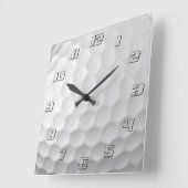 Golf Ball Textur Quadratische Wanduhr (Winkel)