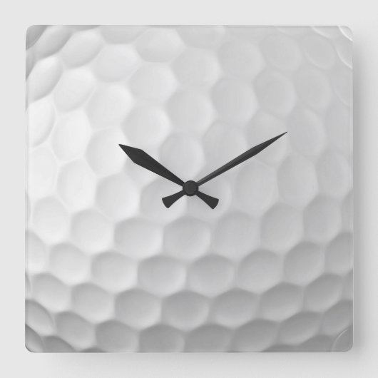 Golf Ball Textur Quadratische Wanduhr (Vorderseite)