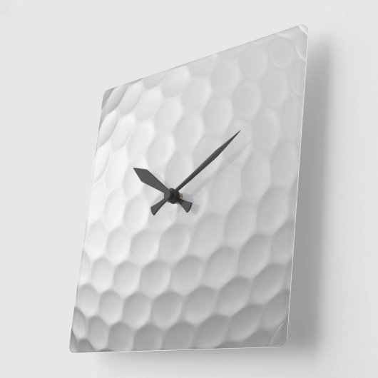 Golf Ball Textur Quadratische Wanduhr (Winkel)