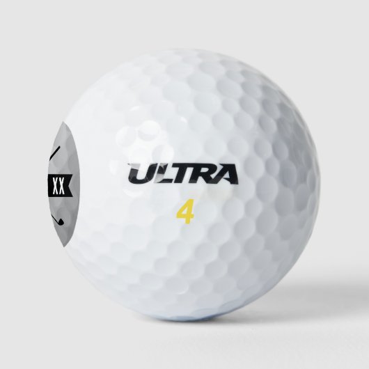 Golf Ball Texture & Club Initial Monogram (Logo)