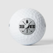 Golf Ball Texture & Club Initial Monogram (Vorderseite)