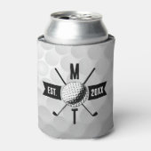 Golf Ball Texture & Club Initial Monogram Dosenkühler (Kanne Vorderseite)