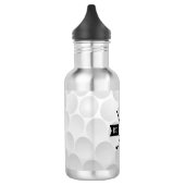 Golf Ball Texture & Club Initial Monogram Edelstahlflasche (Links)
