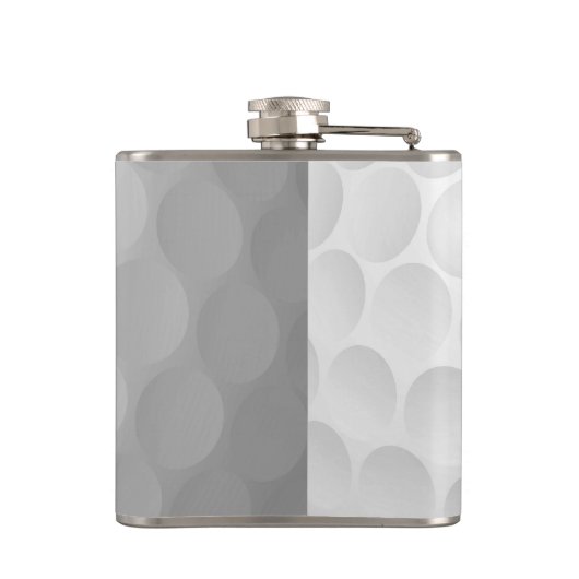 Golf Ball Texture & Club Initial Monogram Flachmann (Rückseite)